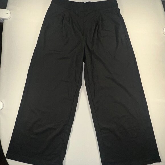 Halara Wide Leg Pants High Waisted Pocket Pleated Size XL Black - Picture 1 of 9